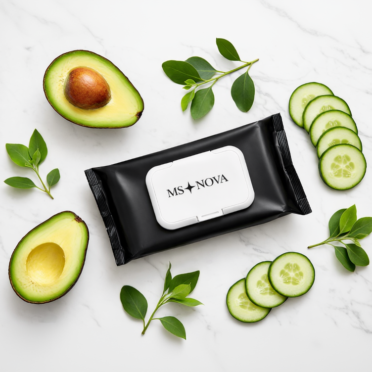  lingette démaquillante MS Nova avocat concombre
